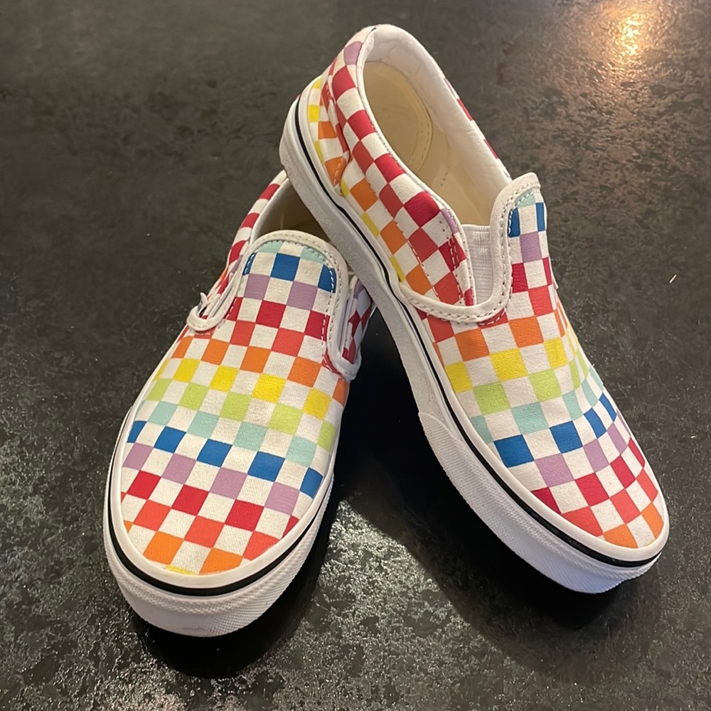 Vans 🌈 check kids size 3.